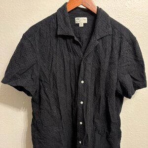 J. Crew Black Camp Collar Shirt